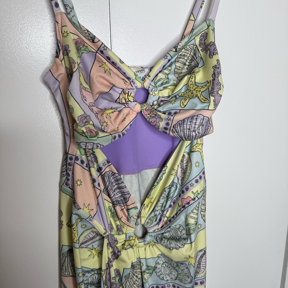 Oceanus Zoe Cutout Dress Maxi Colorful with cutouts and slit Medium - Picture 6 of 16